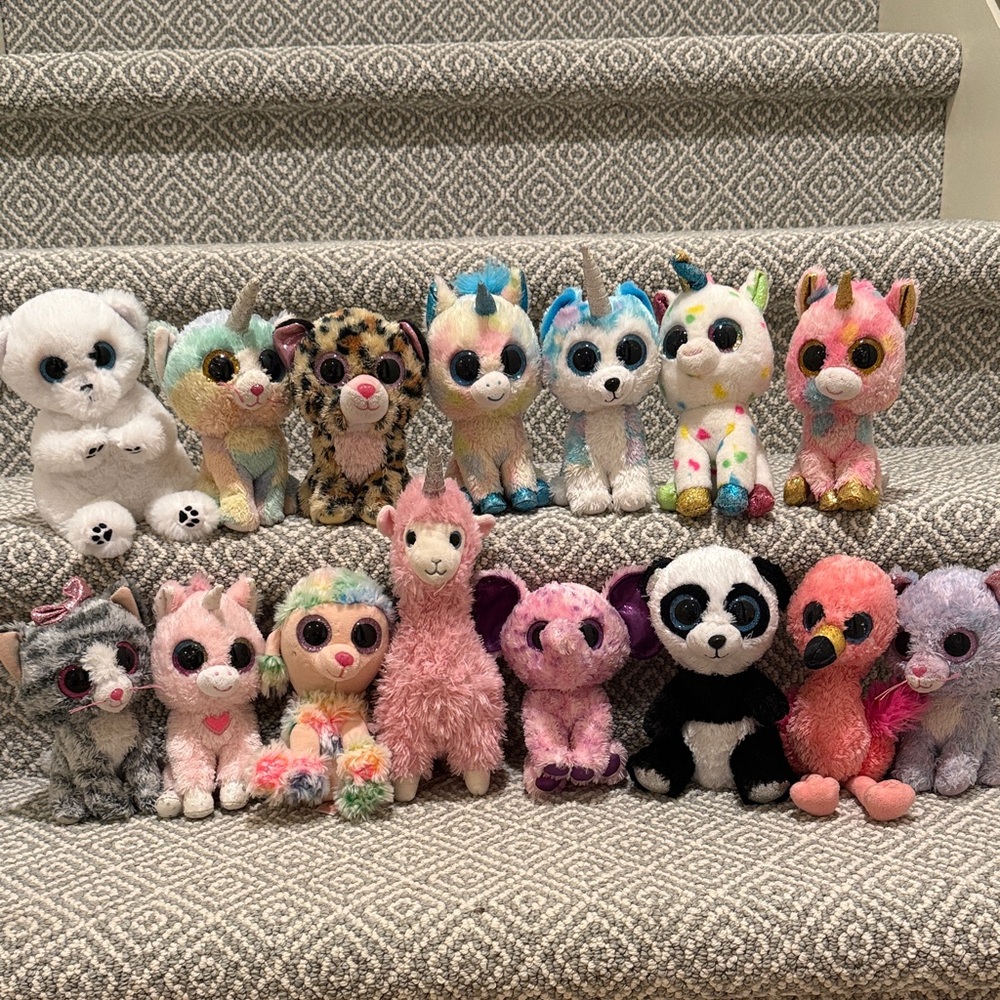 Lot of 15 Ty Beanie Boos Babies Bellies